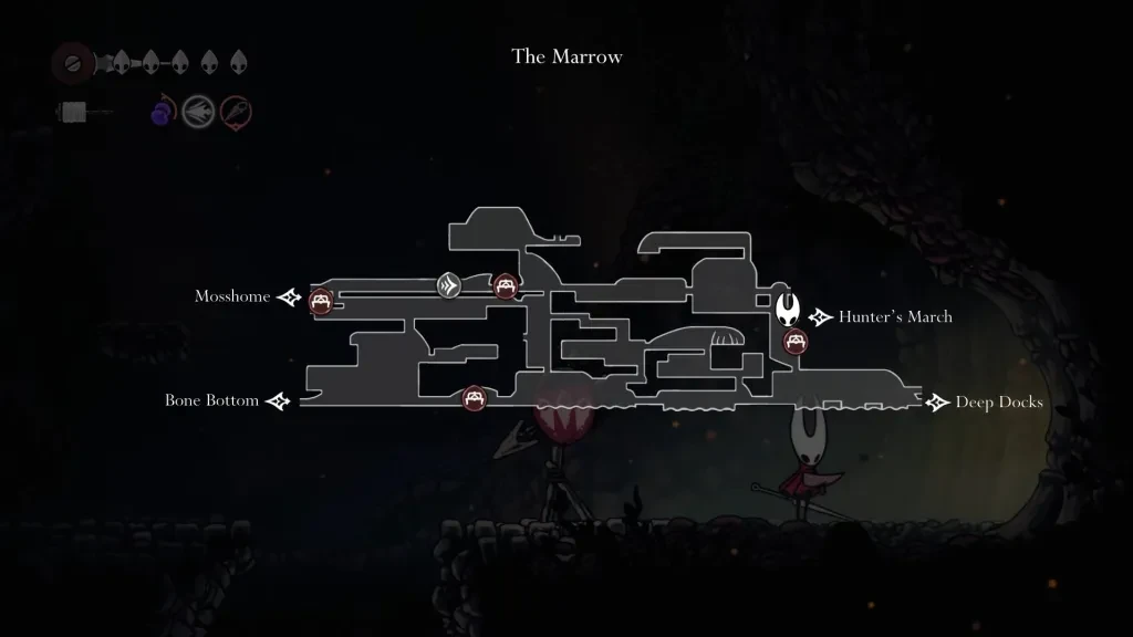 Path to Hunter's March Guardian showing key landmarks
