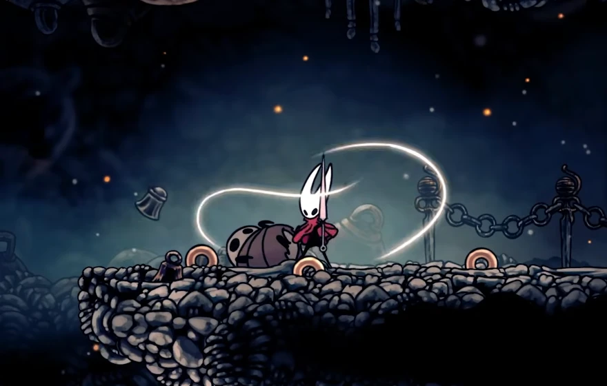 Hornet performing Bind healing animation showing 2-second cast time