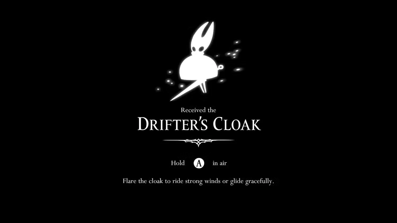 Receiving the Drifter's Cloak reward