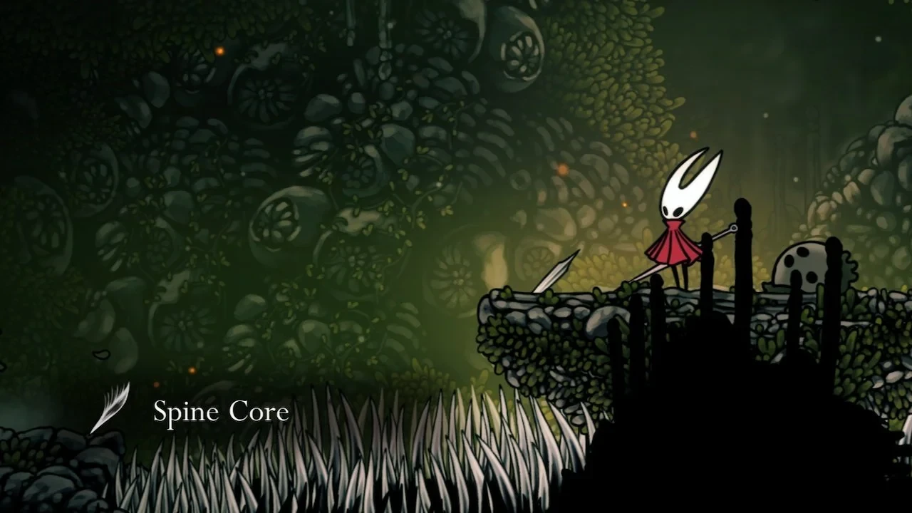 Screenshot of hitting spines to get materials